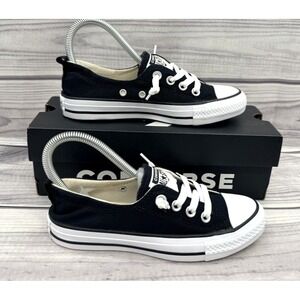 CONVERSE CHUCK TAYLOR ALL STAR SHORELINE SLIP ON SNEAKERS - Women's Sz 5 - BLACK